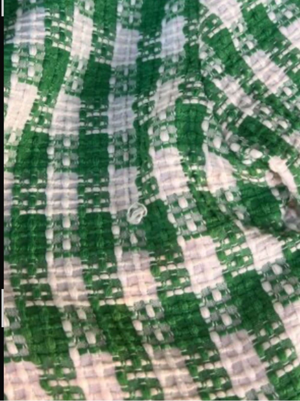 Tuckernuck Green and White Tweed Braided-Trim Blazer - Picture 8 of 8
